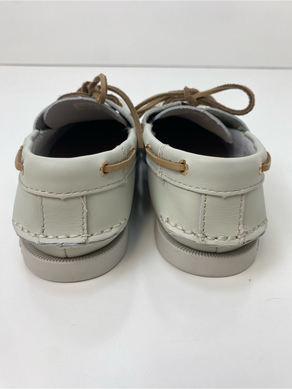Sperry x Nordstrom Leather Boat Shoes in Cream with Tan Insole - Picture 5 of 7